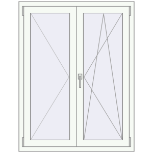 Buy Tilt-and-Turn 1000x1300 mm REHAU ENERGY-SAVING SYNEGO MD LIGHT_OAK external