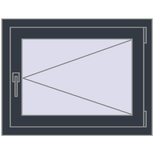 Buy Tilt-and-Turn 750x580 mm REHAU OPTIMUM EURO-DESIGN 70 ANTHRACITE_GREY_STRUKTURAL two-sided