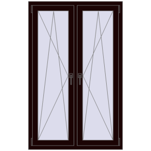 Zamów teraz Okna skrzydłowe 1035x1600 mm REHAU ENERGY-SAVING SYNEGO MD CHOCOLATE_BROWN dwustronny