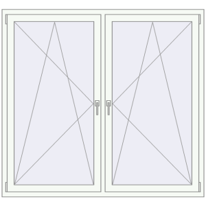 Buy Tilt-and-Turn 1700x1550 mm REHAU ENERGY-SAVING SYNEGO MD RAL 9016 Traffic white two-sided