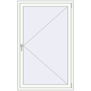 Buy Tilt-and-Turn 1000x1600 mm REHAU OPTIMUM EURO-DESIGN 70 RAL 9016 Traffic white two-sided