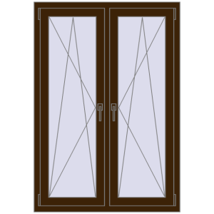 Zamów teraz Okna skrzydłowe 1020x1445 mm REHAU ENERGY-SAVING SYNEGO MD DARK_OAK dwustronny