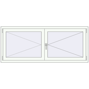 Buy Tilt-and-Turn 1700x700 mm REHAU OPTIMUM EURO-DESIGN 70 RAL 9016 Traffic white two-sided