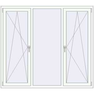 Buy Tilt-and-Turn 1800x1600 mm REHAU ENERGY-SAVING SYNEGO MD RAL 9016 Traffic white two-sided