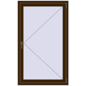 Zamów teraz Okna skrzydłowe 900x1500 mm REHAU ENERGY-SAVING SYNEGO MD DARK_OAK dwustronny