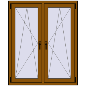 Okno plastikowe 1050x1295 mm Dwuskrzydłowe. Widok od środka Zamów teraz Okna skrzydłowe 1050x1295 mm REHAU ENERGY-SAVING SYNEGO MD GOLDEN OAK dwustronny