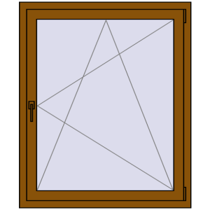 Buy Tilt-and-Turn 1000x1200 mm REHAU OPTIMUM EURO-DESIGN 70 GOLDEN OAK two-sided