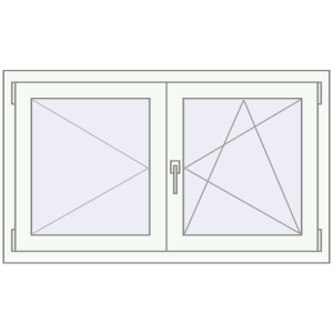 Buy Tilt-and-Turn 1200x700 mm REHAU OPTIMUM EURO-DESIGN 70 RAL 9016 Traffic white two-sided