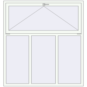 Buy Tilt-and-Turn 1550x1655 mm REHAU BRILLANT DESIGN RAL 9016 Traffic white two-sided