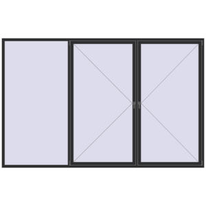 Zamów teraz Okna skrzydłowe 3600x2300 mm REHAU OPTIMUM EURO-DESIGN 70 ANTHRACITE_GREY_GLATT dwustronny