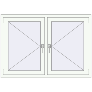 Buy Tilt-and-Turn 1250x880 mm REHAU OPTIMUM EURO-DESIGN 70 RAL 9016 Traffic white two-sided