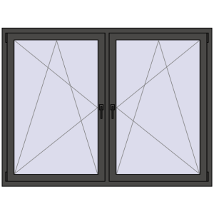 Zamów teraz Okna skrzydłowe 1770x1340 mm REHAU ENERGY-SAVING SYNEGO MD BASALT_GREY dwustronny