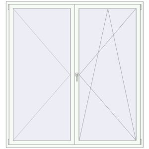 Buy Tilt-and-Turn 1950x2080 mm KORSA OPTIMUM REHAU EURO 70