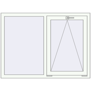 Buy Tilt-and-Turn 1300x950 mm REHAU OPTIMUM EURO-DESIGN 70 RAL 9016 Traffic white two-sided