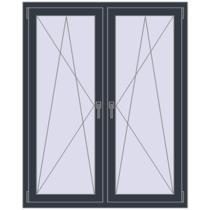 Buy Tilt-and-Turn 1200x1500 mm REHAU ENERGY-SAVING SYNEGO MD ANTHRACITE_GREY_STRUKTURAL two-sided