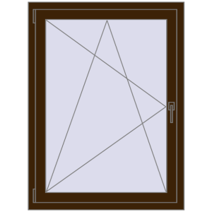Buy Tilt-and-Turn 850x1150 mm REHAU OPTIMUM EURO-DESIGN 70 DARK_OAK two-sided