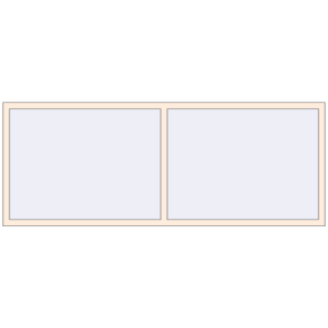 Buy Tilt-and-Turn 2500x960 mm REHAU OPTIMUM EURO-DESIGN 70 CREAME_WHITE_50L-2 two-sided