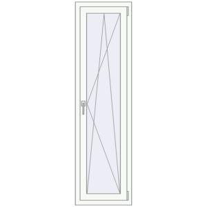 Buy Tilt-and-Turn 500x1800 mm REHAU OPTIMUM EURO-DESIGN 70 RAL 9016 Traffic white two-sided