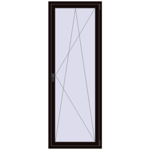 Buy Tilt-and-Turn 800x2200 mm REHAU OPTIMUM EURO-DESIGN 70 BLACK_BROWN two-sided