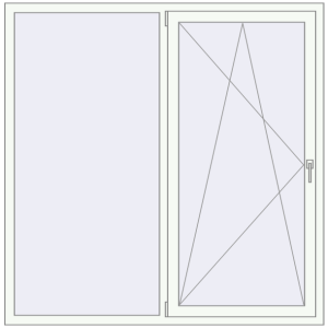 Buy Tilt-and-Turn 1675x1690 mm REHAU ENERGY-SAVING SYNEGO MD RAL 9016 Traffic white two-sided