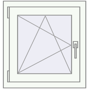 Buy Tilt-and-Turn 550x550 mm REHAU OPTIMUM EURO-DESIGN 70 RAL 9016 Traffic white two-sided