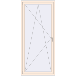 Buy Tilt-and-Turn 950x2100 mm REHAU OPTIMUM EURO-DESIGN 70 CREAME_WHITE_50L-2 two-sided