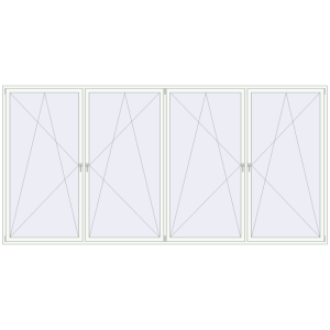 Buy Tilt-and-Turn 4700x2300 mm REHAU ENERGY-SAVING SYNEGO MD LIGHT_OAK external