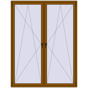 Zamów teraz Okna skrzydłowe 1800x2350 mm REHAU ENERGY-SAVING SYNEGO MD GOLDEN OAK dwustronny