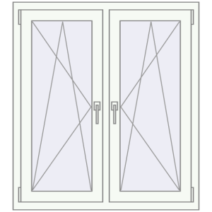 Buy Tilt-and-Turn 1000x1116 mm REHAU OPTIMUM EURO-DESIGN 70 RAL 9016 Traffic white two-sided