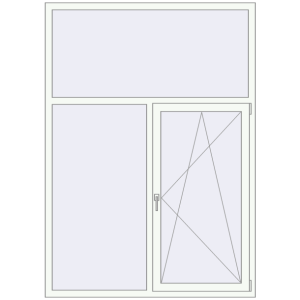 Buy Tilt-and-Turn 1500x2100 mm REHAU OPTIMUM EURO-DESIGN 70 RAL 9016 Traffic white two-sided