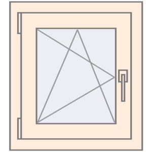 Okno plastikowe 500x560 mm Jednoskrzydłowe. Widok od środka Zamów teraz Okna skrzydłowe 500x560 mm REHAU OPTIMUM EURO-DESIGN 70 CREAME_WHITE_50L-2 dwustronny