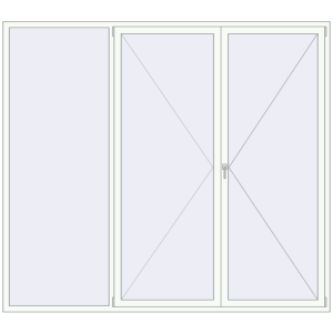 Zamów teraz Okna skrzydłowe 2700x2400 mm REHAU OPTIMUM EURO-DESIGN 70 RAL 9016 Traffic white dwustronny