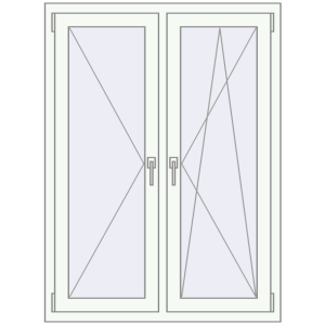 Buy Tilt-and-Turn 980x1360 mm REHAU OPTIMUM EURO-DESIGN 70 RAL 9016 Traffic white two-sided