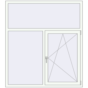 Buy Tilt-and-Turn 1495x1675 mm REHAU ENERGY-SAVING SYNEGO MD RAL 9016 Traffic white two-sided