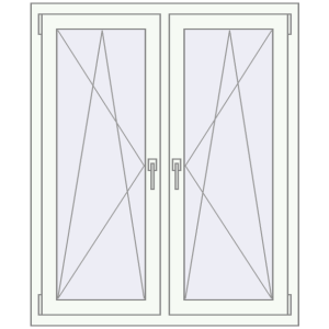 Buy Tilt-and-Turn 1040x1250 mm REHAU BRILLANT DESIGN RAL 9016 Traffic white two-sided