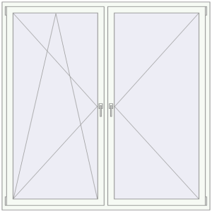 Zamów teraz Okna skrzydłowe 1900x1900 mm REHAU BRILLANT DESIGN RAL 9016 Traffic white dwustronny