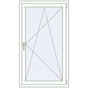 Buy Tilt-and-Turn 800x1350 mm REHAU OPTIMUM EURO-DESIGN 70 RAL 9016 Traffic white two-sided