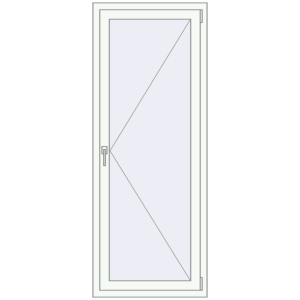 Buy Tilt-and-Turn 700x1800 mm REHAU OPTIMUM EURO-DESIGN 70 RAL 9016 Traffic white two-sided