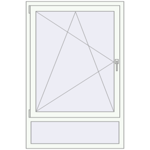 Buy Tilt-and-Turn 1000x1500 mm REHAU OPTIMUM EURO-DESIGN 70 RAL 9016 Traffic white two-sided
