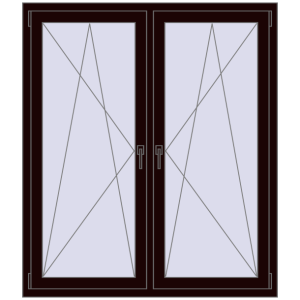 Zamów teraz Okna skrzydłowe 1320x1490 mm REHAU ENERGY-SAVING SYNEGO MD CHOCOLATE_BROWN dwustronny