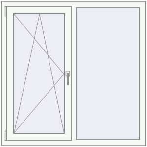 Buy Tilt-and-Turn 1200x1200 mm REHAU OPTIMUM EURO-DESIGN 70 RAL 9016 Traffic white two-sided