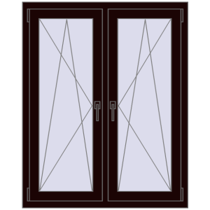 Zamów teraz Okna skrzydłowe 1020x1265 mm REHAU ENERGY-SAVING SYNEGO MD CHOCOLATE_BROWN dwustronny