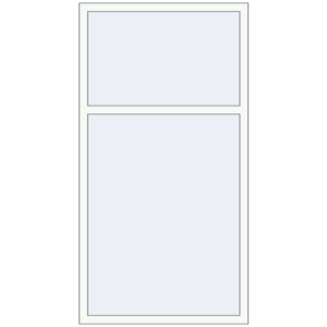 Okno plastikowe 1000x1900 mm Jednoskrzydłowe z naświetlem. Widok od środka Zamów teraz Okna skrzydłowe 1000x1900 mm REHAU ARTEVO RAL 9016 Traffic white dwustronny