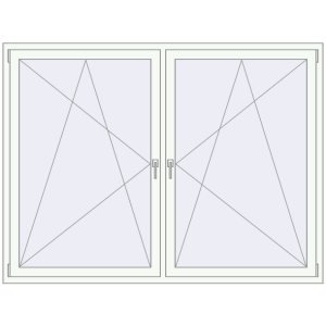 Buy Tilt-and-Turn 2000x1500 mm REHAU RENOVATION EURO 70 RAL 9016 Traffic white two-sided