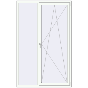 Buy Tilt-and-Turn 1320x2080 mm REHAU OPTIMUM EURO-DESIGN 70 RAL 9016 Traffic white two-sided