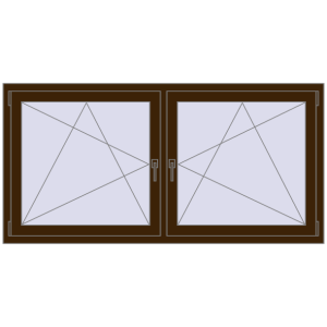 Zamów teraz Okna skrzydłowe 1815x905 mm REHAU ENERGY-SAVING SYNEGO MD DARK_OAK dwustronny