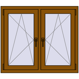 Zamów teraz Okna skrzydłowe 1095x905 mm REHAU ENERGY-SAVING SYNEGO MD GOLDEN OAK dwustronny