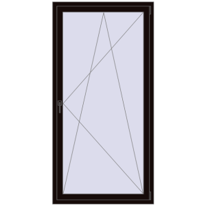 Buy Tilt-and-Turn 1000x2000 mm REHAU ENERGY-SAVING SYNEGO MD BLACK_BROWN two-sided