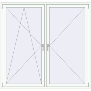 Buy Tilt-and-Turn 1750x1700 mm REHAU ENERGY-SAVING SYNEGO MD RAL 9016 Traffic white two-sided