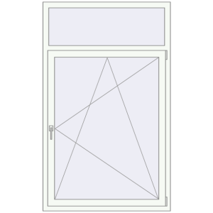 Buy Tilt-and-Turn 1100x1800 mm REHAU ENERGY-SAVING SYNEGO MD RAL 9016 Traffic white two-sided